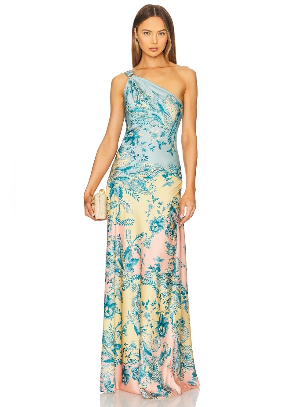 HEMANT & NANDITA One-Shoulder Maxi Dress